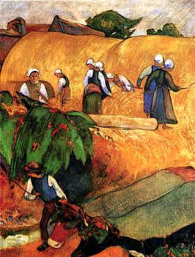 Paul Gauguin Harvest Scene Norge oil painting art